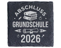 Schiefer Untersetzer Abschluss Grundschule 2026 - Geschenk für Viertkl – Bild 1
