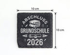 Schiefer Untersetzer Abschluss Grundschule 2026 - Geschenk für Viertkl – Bild 4