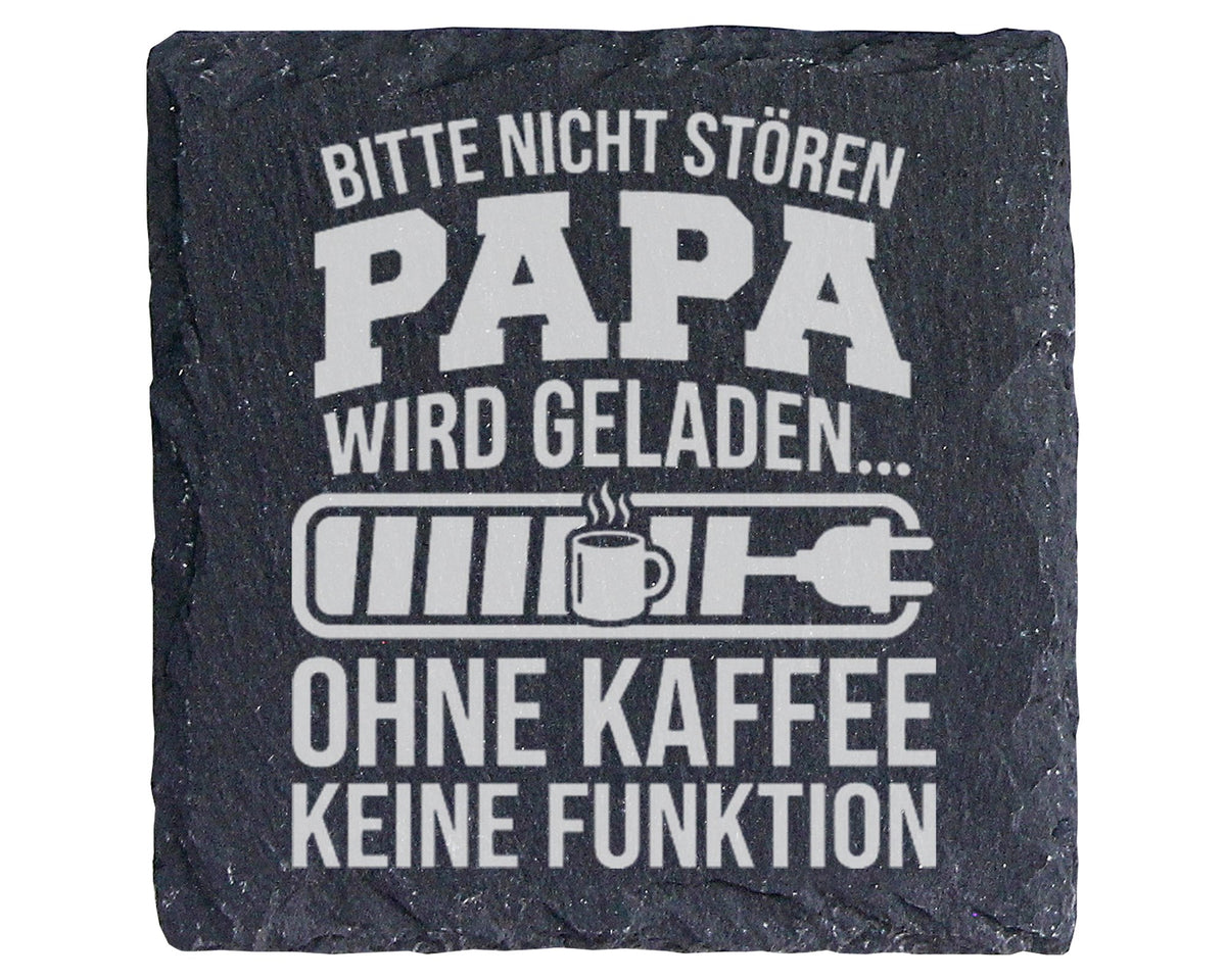 Schiefer Untersetzer Papa Wird Geladen Bitte Nicht Stören - Lustiges K – Bild 1