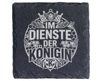 Schiefer Untersetzer Im Dienste Der Königin - Geschenk Für Imker Biene – Bild 1