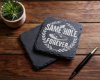 Schiefer Untersetzer Golf Same Hole Forever - Witziges Geschenk für Go – Bild 5