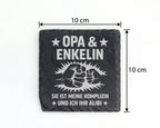 Untersetzer Opa Enkelin Komplizin Alibi Faustgruß - Lustiges Geschenk  – Bild 4