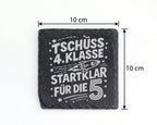 Schiefer Untersetzer Rakete Schulwechsel 5. Klasse - Geschenk für Grun – Bild 4