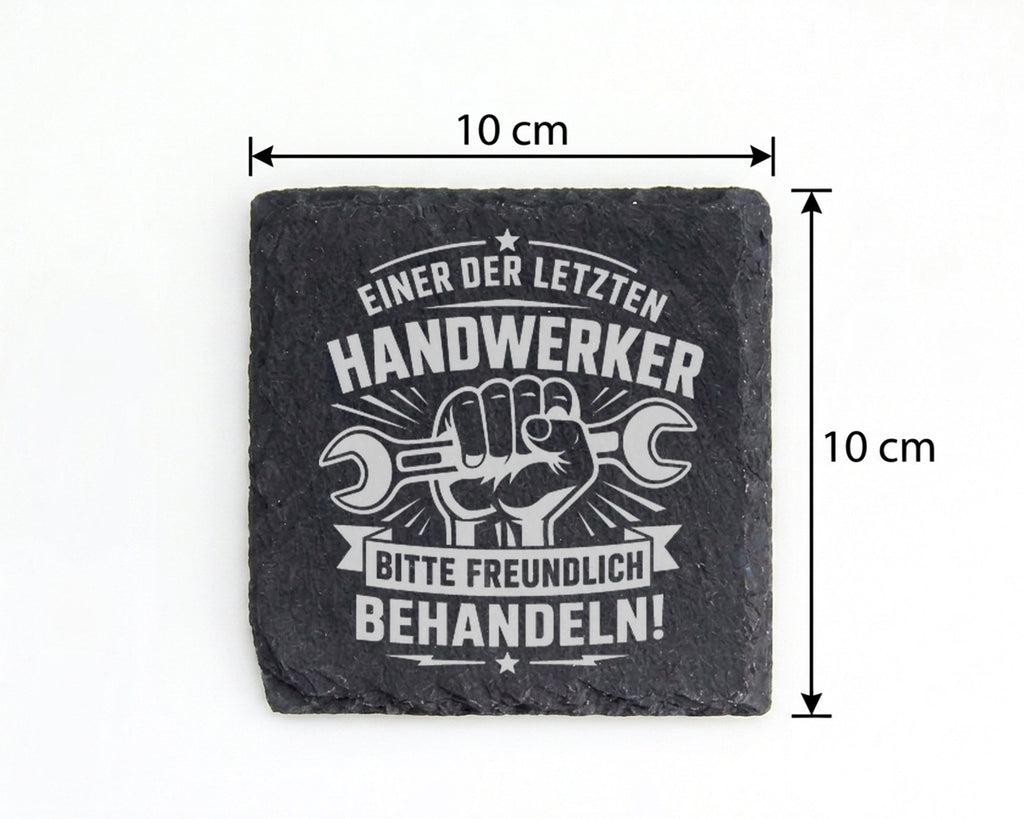 Schiefer Untersetzer Einer Der Letzten Handwerker Spruch - Lustiges Ge – Bild 4