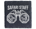 Schiefer Untersetzer Safari Staff Fernglas - Geschenk für Tierpfleger  – Bild 1