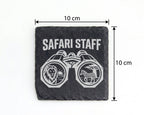 Schiefer Untersetzer Safari Staff Fernglas - Geschenk für Tierpfleger  – Bild 4