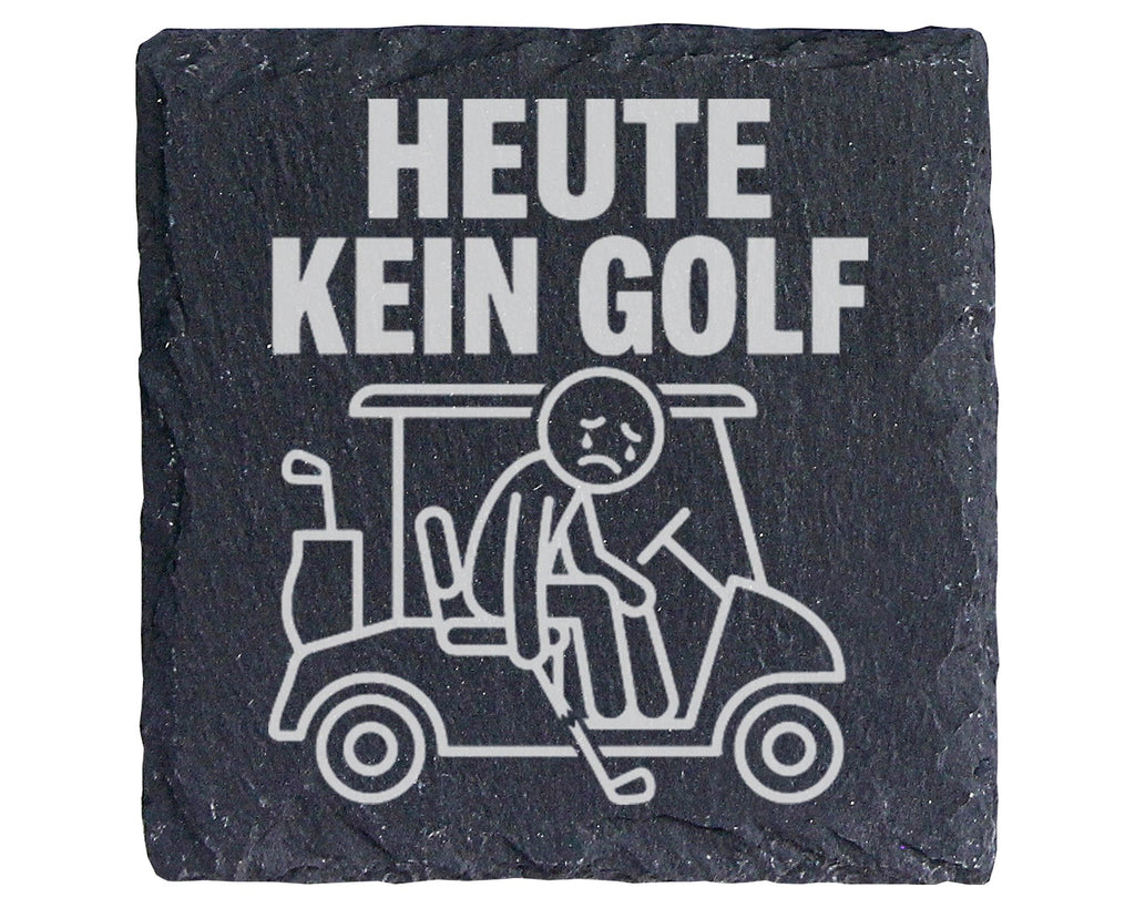 Schiefer Untersetzer Heute Kein Golf Trauriger Golfer - Lustiges Gesch – Bild 1