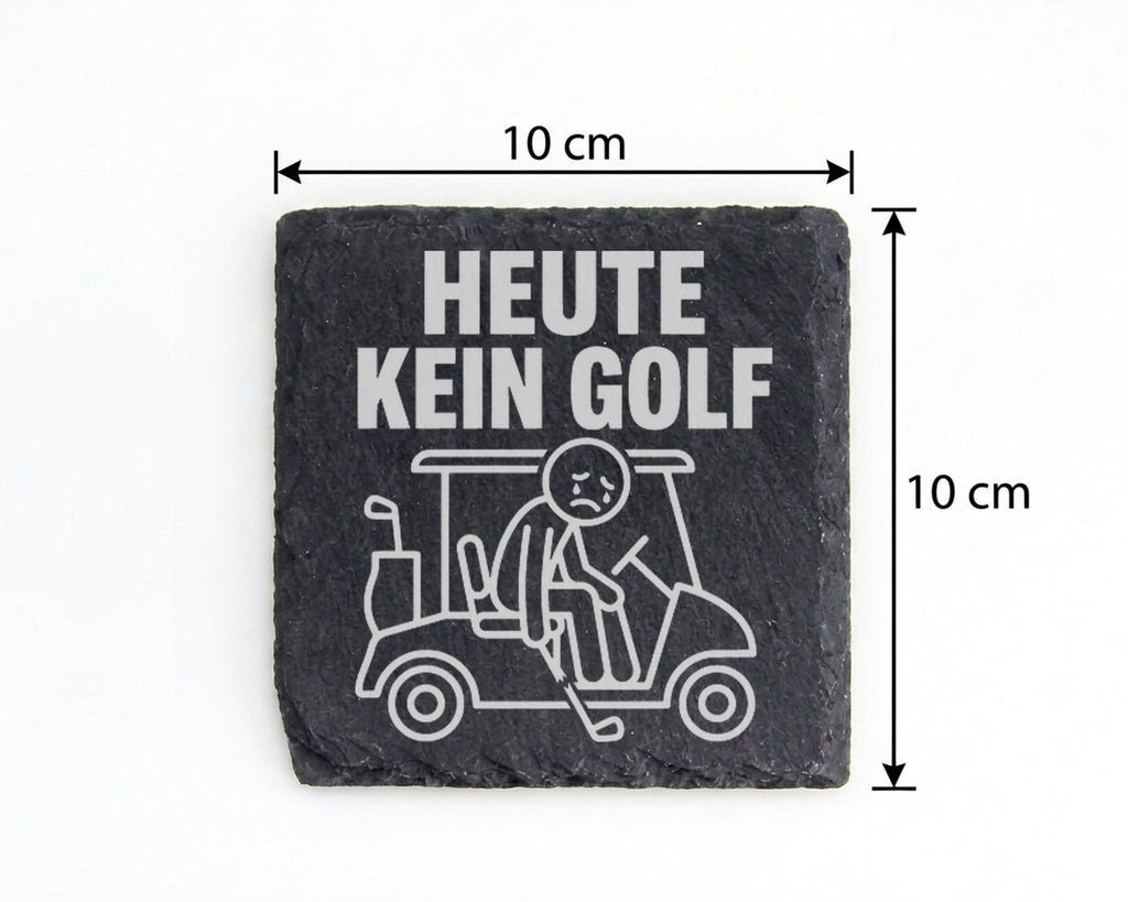 Schiefer Untersetzer Heute Kein Golf Trauriger Golfer - Lustiges Gesch – Bild 4