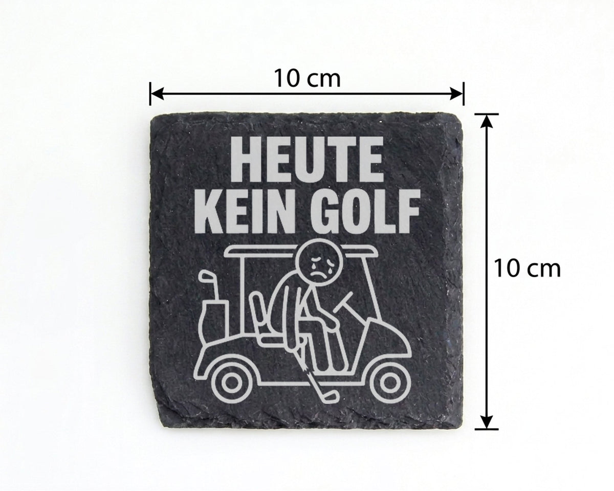 Schiefer Untersetzer Heute Kein Golf Trauriger Golfer - Lustiges Gesch – Bild 4