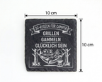 Schiefertafel Untersetzer Camping Geschenk 3G Regeln Camper lustige De – Bild 4