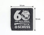 Schiefer Untersetzer 60 Gut In Schuss Hirsch - Geschenk Für Jäger Zum  – Bild 4