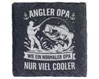 Schiefer Untersetzer Angler Opa Wie Ein Normaler Nur Viel Cooler - Ges – Bild 1