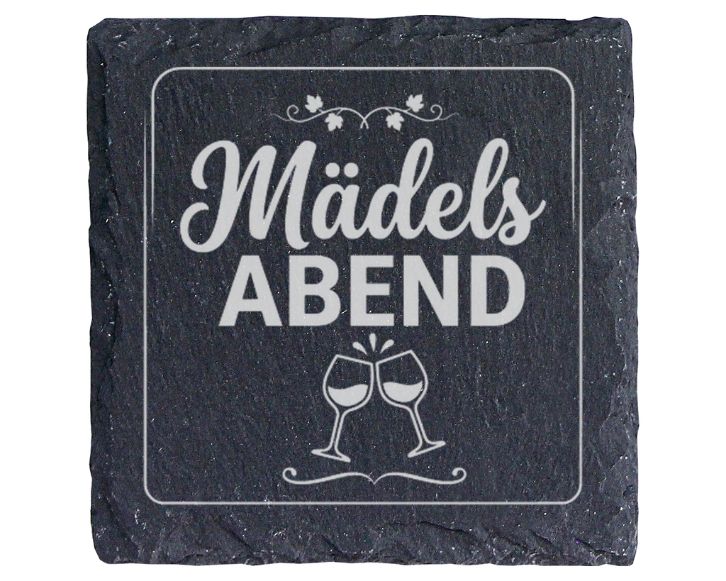Schiefertafel Untersetzer Mädelsabend, Geschenk für Freundinnen, Party – Bild 1
