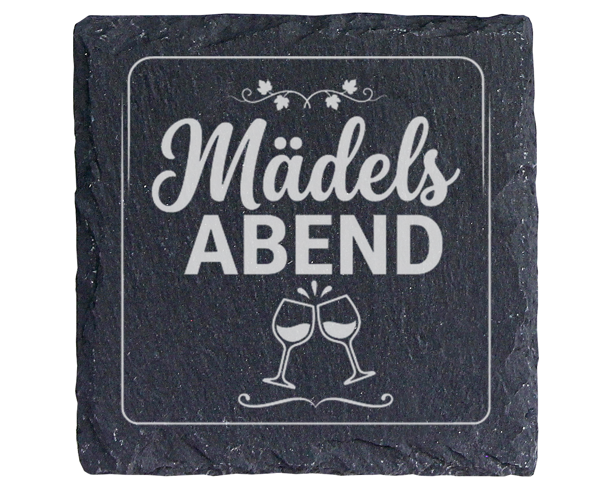 Schiefertafel Untersetzer Mädelsabend, Geschenk für Freundinnen, Party – Bild 1
