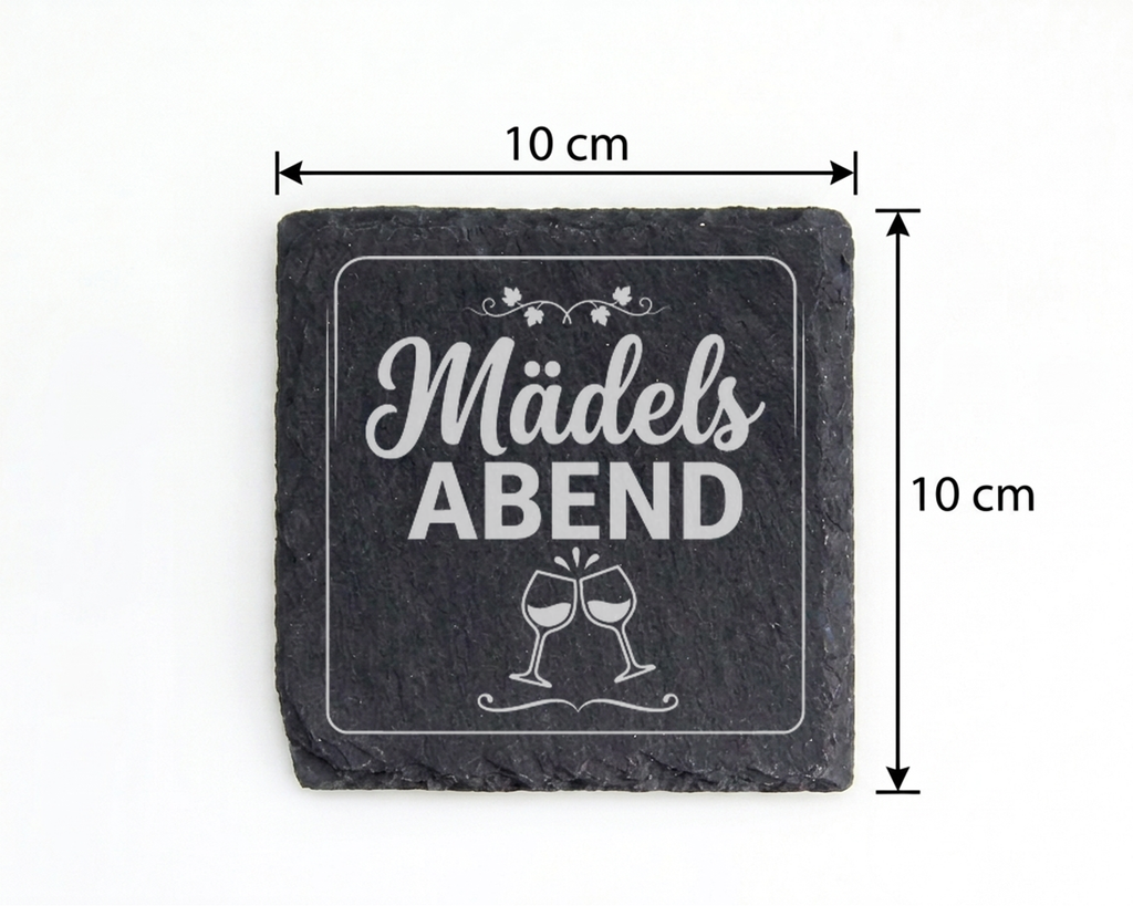 Schiefertafel Untersetzer Mädelsabend, Geschenk für Freundinnen, Party – Bild 4