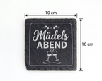 Schiefertafel Untersetzer Mädelsabend, Geschenk für Freundinnen, Party – Bild 4