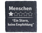 Schiefer Untersetzer Menschen Ein Stern Keine Empfehlung - Lustiges Ge – Bild 1