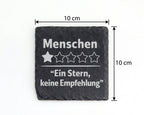 Schiefer Untersetzer Menschen Ein Stern Keine Empfehlung - Lustiges Ge – Bild 4