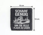 Schiefer Untersetzer Kettensäge Scharf Genug - Lustiges Geschenk für M – Bild 4