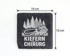 Schiefer Untersetzer Kettensäge Kiefern Chirurg Spruch - Geschenk für  – Bild 4