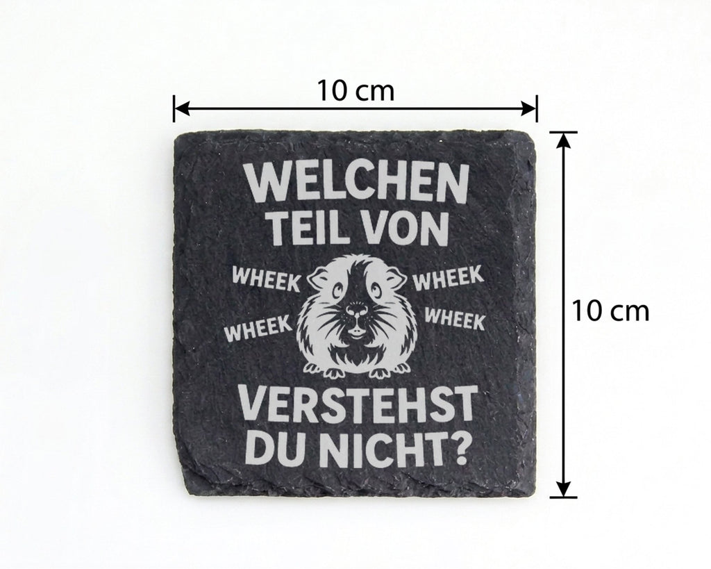Schiefer Untersetzer Meerschweinchen Welchen Teil Von Wheek Verstehst  – Bild 4