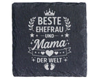 Schiefer Untersetzer Für Ehefrau Und Mama Der Welt - Geschenk Mutter Z – Bild 1
