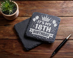 Schiefer Untersetzer Mein 18 Geburtstag Krone - Lustiges Geschenk für  – Bild 5