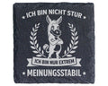 Schiefer Untersetzer Esel Spruch Nicht Stur Meinungsstabil - Lustiges  – Bild 1