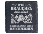 Schiefertafel Untersetzer Feuerwehr Geschenk, Wir brauchen kein Navi,  – Bild 1