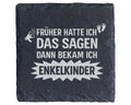 Schiefer Untersetzer Früher Das Sagen Enkelkinder - Lustiges Geschenk  – Bild 1