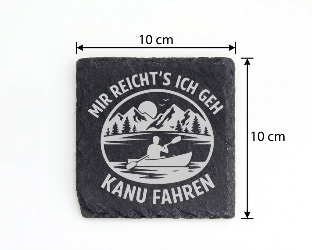 Schiefer Untersetzer Kanu Mir Reichts Ich Geh Fahren - Geschenk für Pa – Bild 4