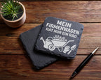 Schiefer Untersetzer Gärtner Spruch Mein Firmenwagen Hat Nur Ein Rad - – Bild 5