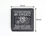 Schiefertafel Untersetzer Feuerwehrmann im Einsatz, Geschenk für Feuer – Bild 4