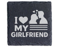 Schiefer Untersetzer I Love My Girlfriend Paar Herz - Geschenk für Fre – Bild 1