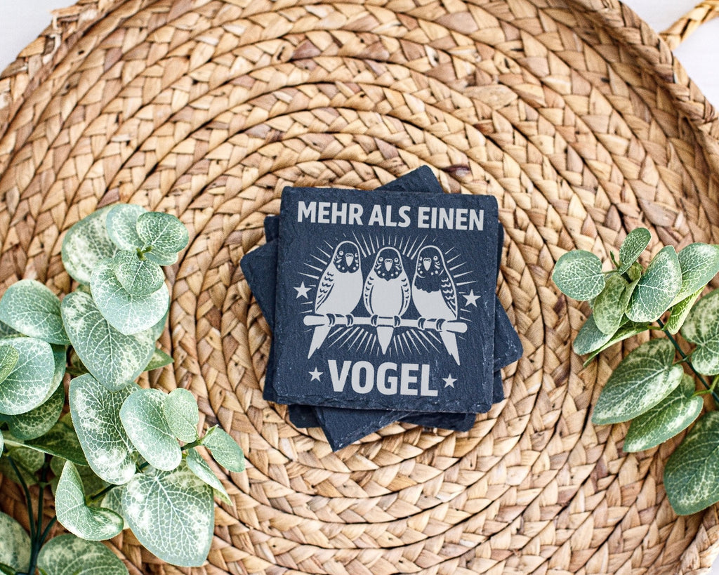 Schiefer Untersetzer Wellensittich Mehr Als Einen Vogel - Lustiges Ges – Bild 3