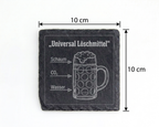 Schiefertafel Untersetzer Universal Löschmittel Bier, Feuerwehr Gesche – Bild 4