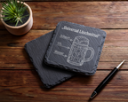 Schiefertafel Untersetzer Universal Löschmittel Bier, Feuerwehr Gesche – Bild 5