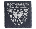 Schiefer Untersetzer Ergotherapeutin Love What You Do - Geschenk Für T – Bild 1
