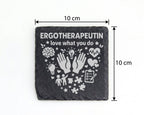 Schiefer Untersetzer Ergotherapeutin Love What You Do - Geschenk Für T – Bild 4