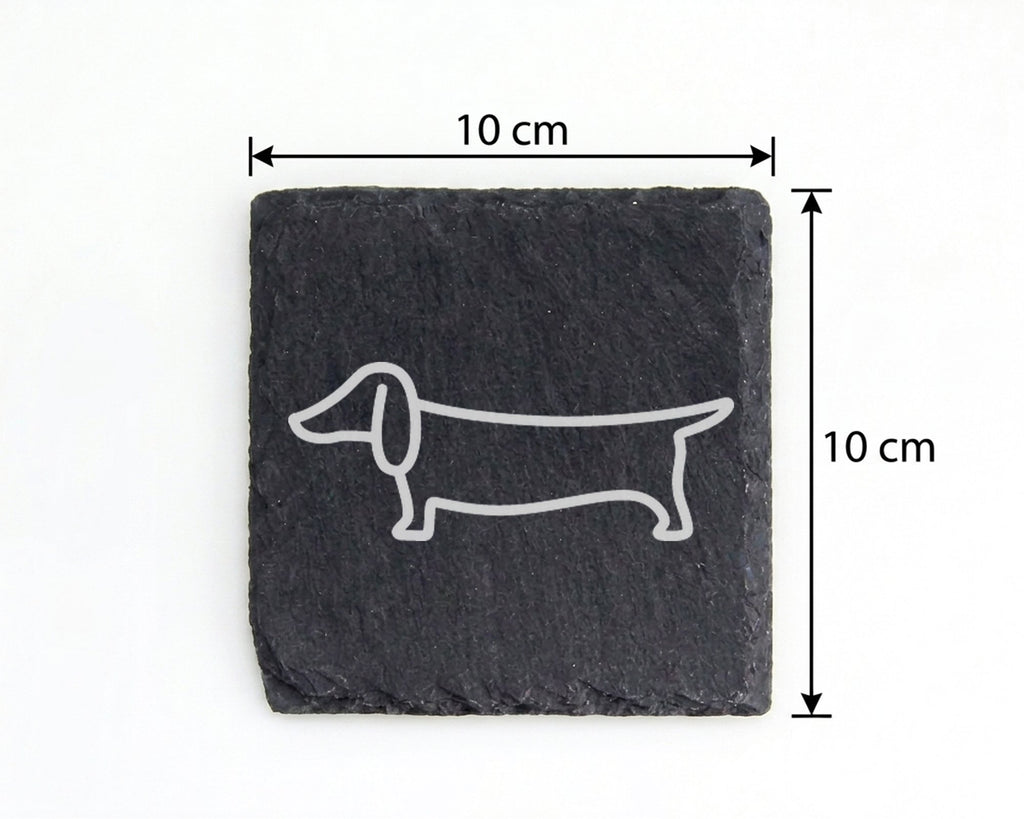 Schiefer Untersetzer Dackel Motiv - Geschenk für Hundebesitzer und Tec – Bild 4