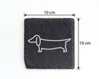 Schiefer Untersetzer Dackel Motiv - Geschenk für Hundebesitzer und Tec – Bild 4