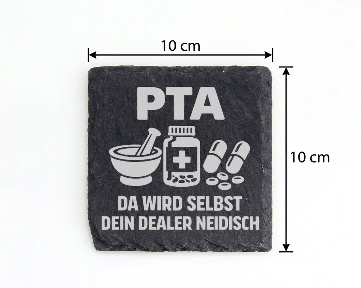 Schiefer Untersetzer PTA Da Wird Selbst Dein Dealer Neidisch - Geschen – Bild 4