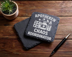 Schiefer Untersetzer Apotheken Chaos Koordinator - Lustiges Geschenk f – Bild 5