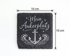 Schiefertafel Untersetzer Mein Ankerplatz maritim Geschenk für Segler  – Bild 4