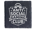 Schiefer Untersetzer Anti Social Gaming Club - Lustiges Geschenk Für G – Bild 1