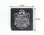 Schiefer Untersetzer Anti Social Gaming Club - Lustiges Geschenk Für G – Bild 4