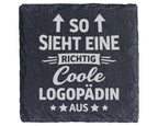 Schiefer Untersetzer Coole Logopädin So Sieht Eine Richtig Aus - Gesch – Bild 1