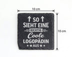 Schiefer Untersetzer Coole Logopädin So Sieht Eine Richtig Aus - Gesch – Bild 4