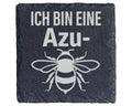 Schiefer Untersetzer Biene Azubi Wortspiel - Lustiges Geschenk für Aus – Bild 1