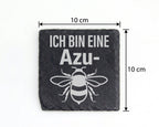 Schiefer Untersetzer Biene Azubi Wortspiel - Lustiges Geschenk für Aus – Bild 4